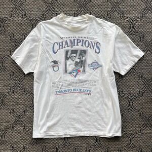 Vintage Toronto Blue Jays Shirt Men's XL White MLB World Series Champions 1992
